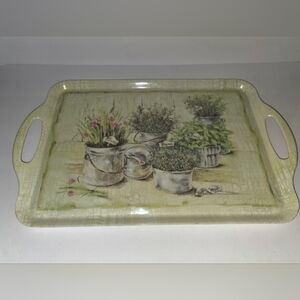 Gorgeous Home Essentials Herbs Plastic Serving Tray Elegant Plants